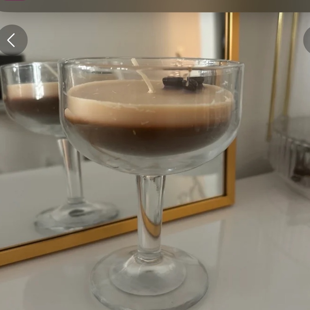 Espresso Martini Candle with Gold Accents